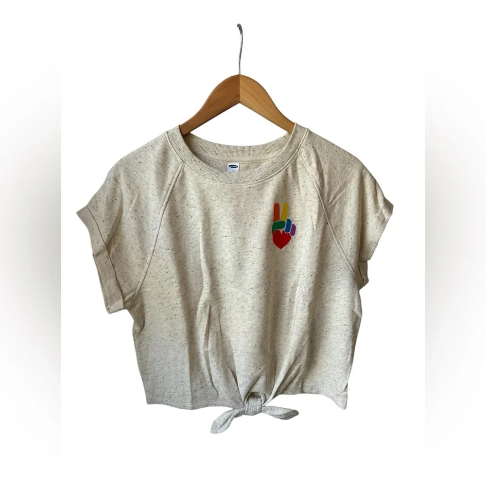 Old Navy || Loose Tie-Hem SS Sweatshirt - Picture 1 of 3